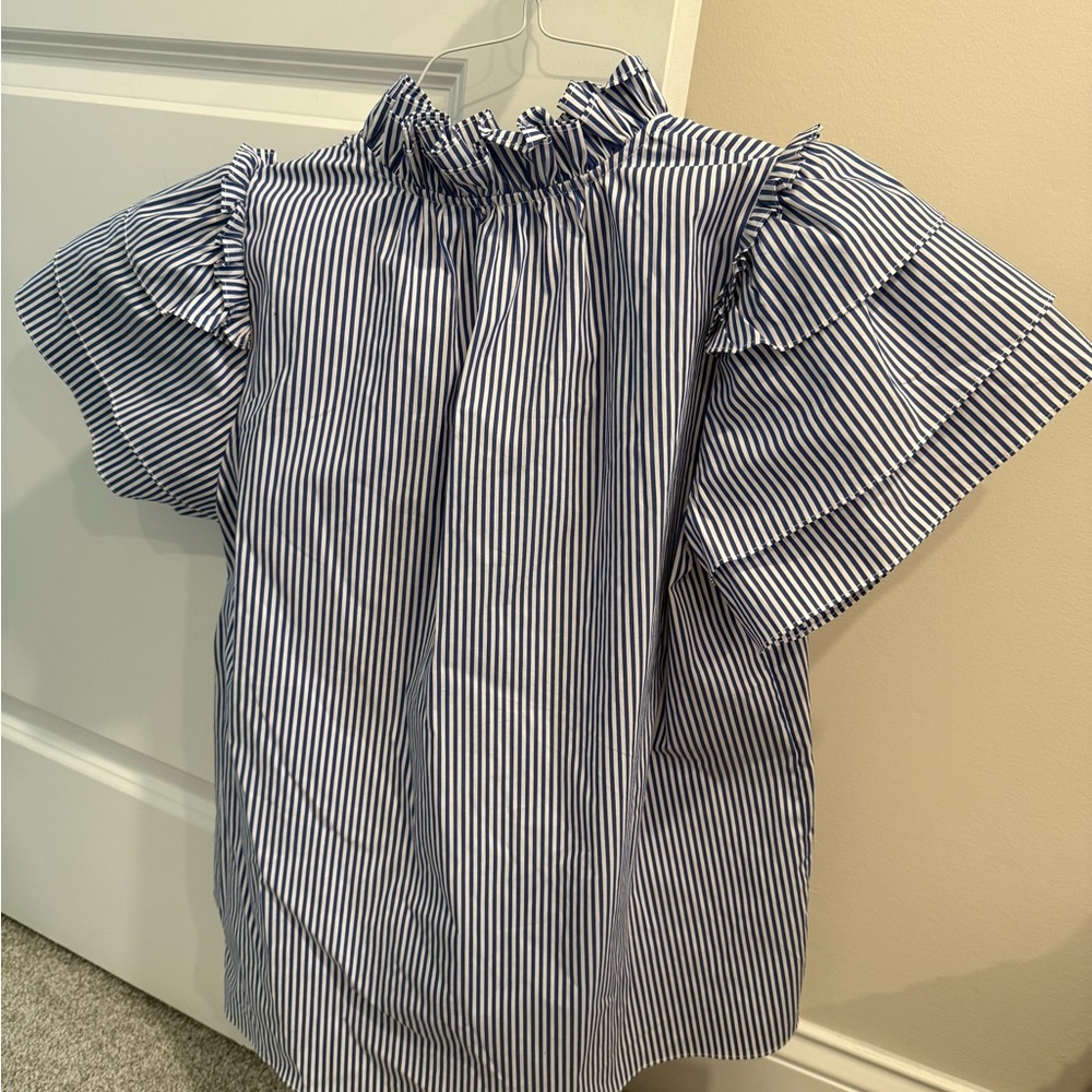 NWT Hunter Bell Navy & White Striped Millie Top - Small - Picture 5 of 5